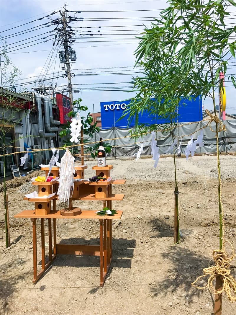 韓国苑さま新店舗工事の地鎮祭がおこなわれました。
